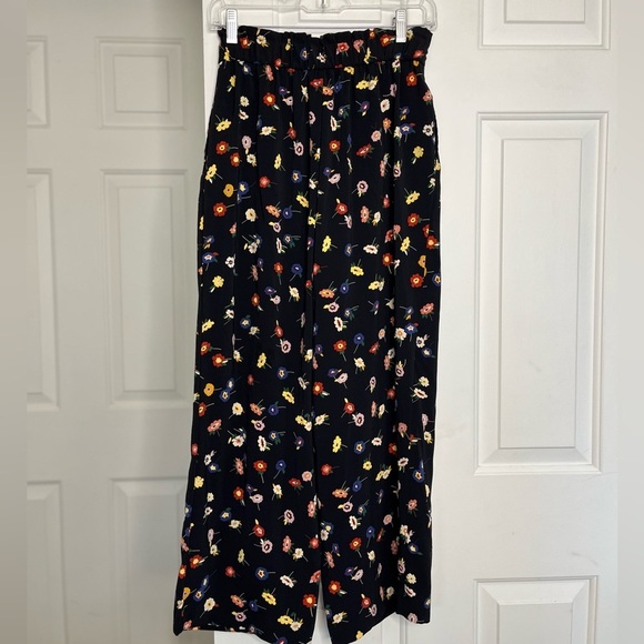 Zara TRF Floral Flowy Wide Leg Culotte Pant XS - Picture 8 of 16